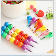 Creative smiling candied haws crayon watercolor pen student cartoon cute funny expression candied haws 7 color stationery