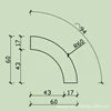 Density board arc R60*2.44 meters