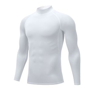 Fitness Clothing Men's Warm Long-Sleeved Pro Sports Running T-Shirt Autumn and Winter Elastic Quick-Drying Base Layer Breathable Sports Fitness