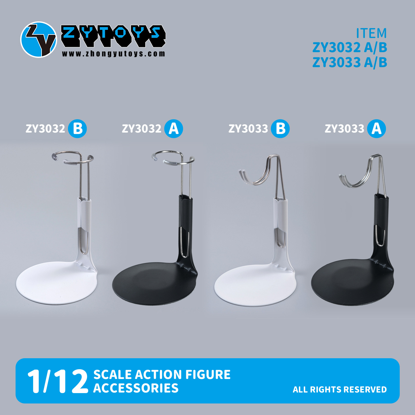 Zytoys 1/12Bjdob Doll Figure Stand Metal Support Stand for 1/12 and 1/8 Scale Action Figures
