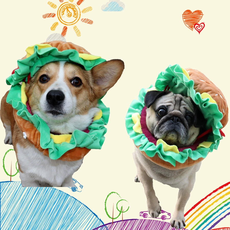 Pet Dogs Cats Burger Hat Pet Мультфильм Шляпа Hats Pet Аксессуары Одежда Веселая одежда