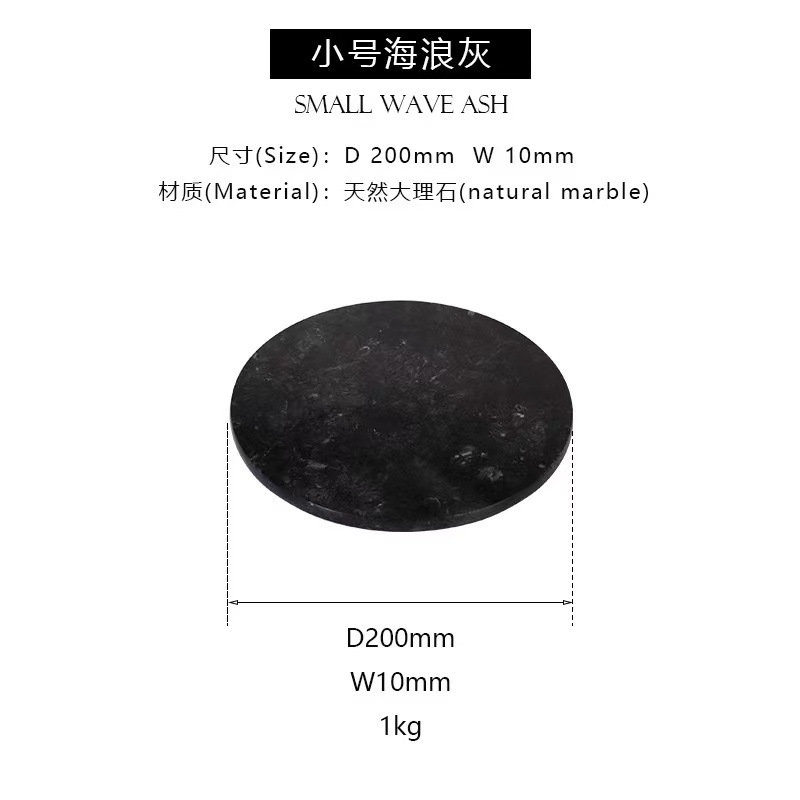 Luz nórdica estilo de lujo ronda de mármol natural con incrustaciones de cobre bandeja de decoración suave bandeja de presentación de cosméticos placa