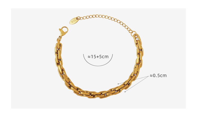 Simple Style Solid Color Titanium Steel Plating Bracelets 1 Piece