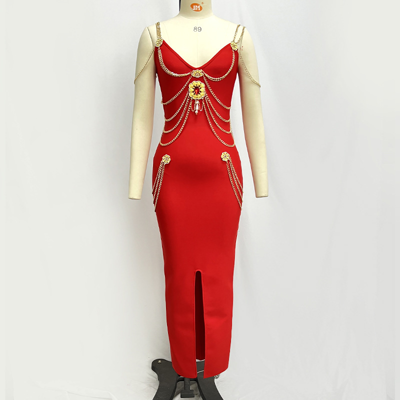 Elegant Women's Bandage Evening Dress For Formal Prom Occasions_voghion.com