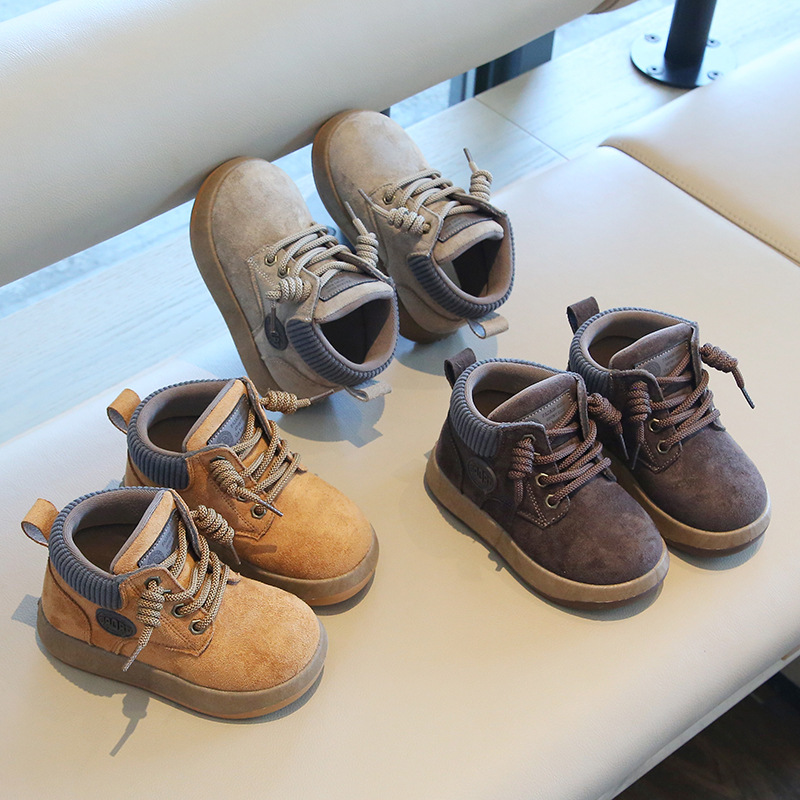 Children's Boots 2025 Autum New Versatile Wear-Resistant Boys' Single Boots Casual British Fashion Girls' Leather Boots