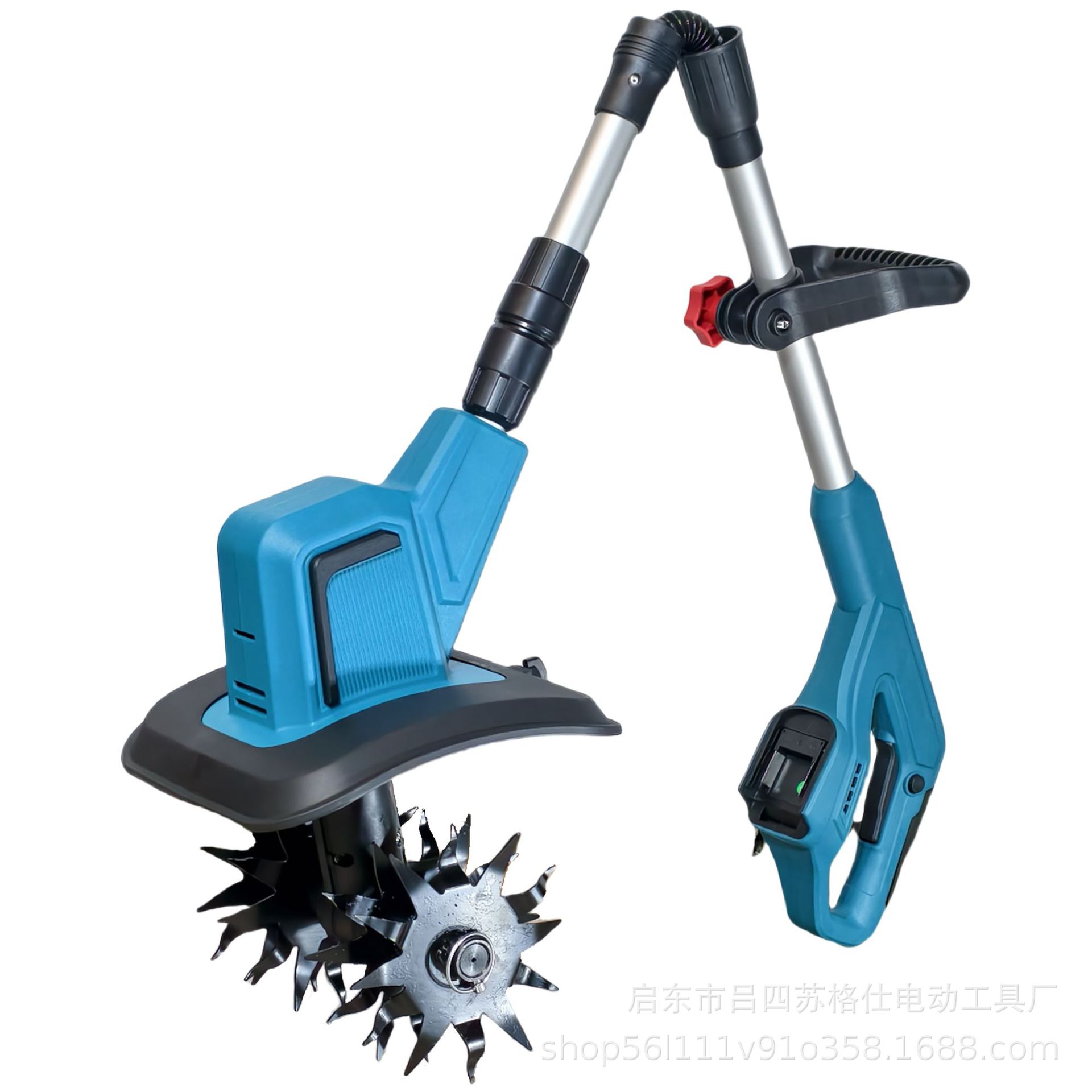 跨境批发手持锂电大型耕地新款微耕机松土机手动翻土机旋耕机