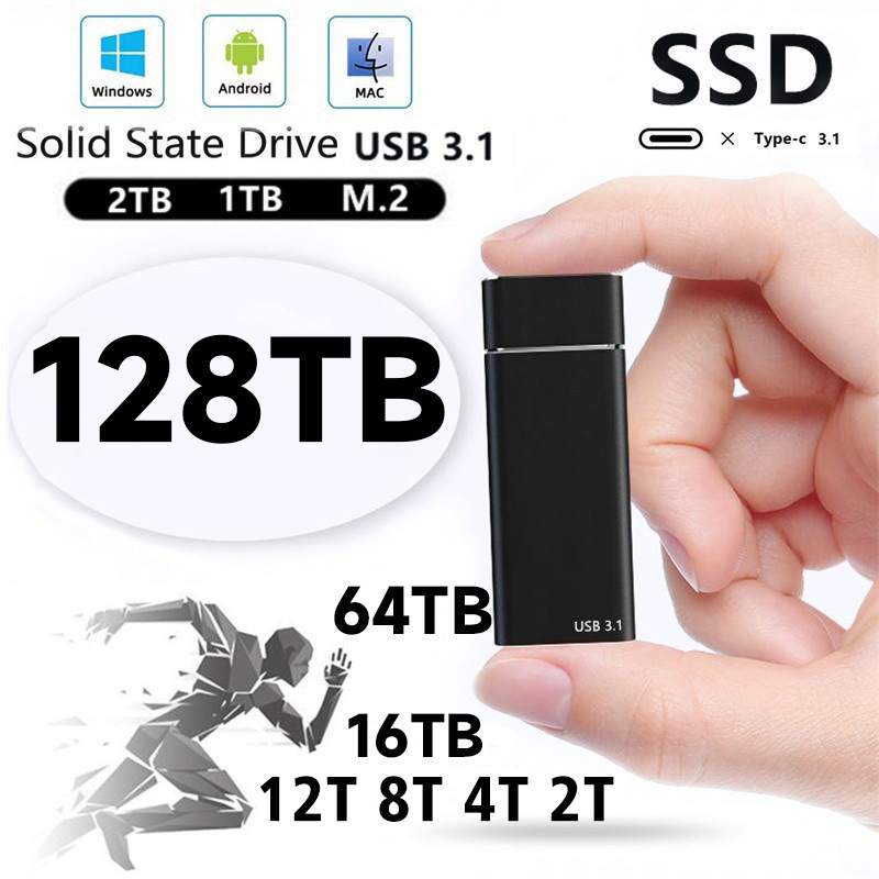 Foreign Trade Cross-Border Ssd Mobile Solid-State Drive 16T8T4T2T1T Factory Direct Supply, Stable and High-Speed Transmission