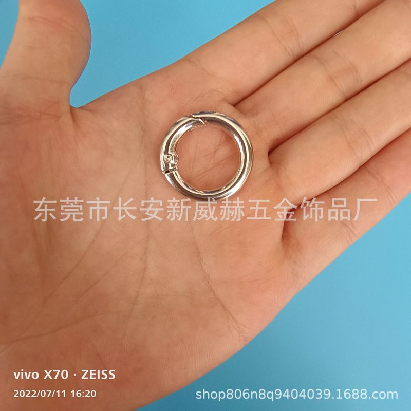 現物焼付塗装亜鉛合金スプリングリングバッグ小円掛け掛けアクセサリー部品開口スプリングバックルカラースプリングリング|undefined