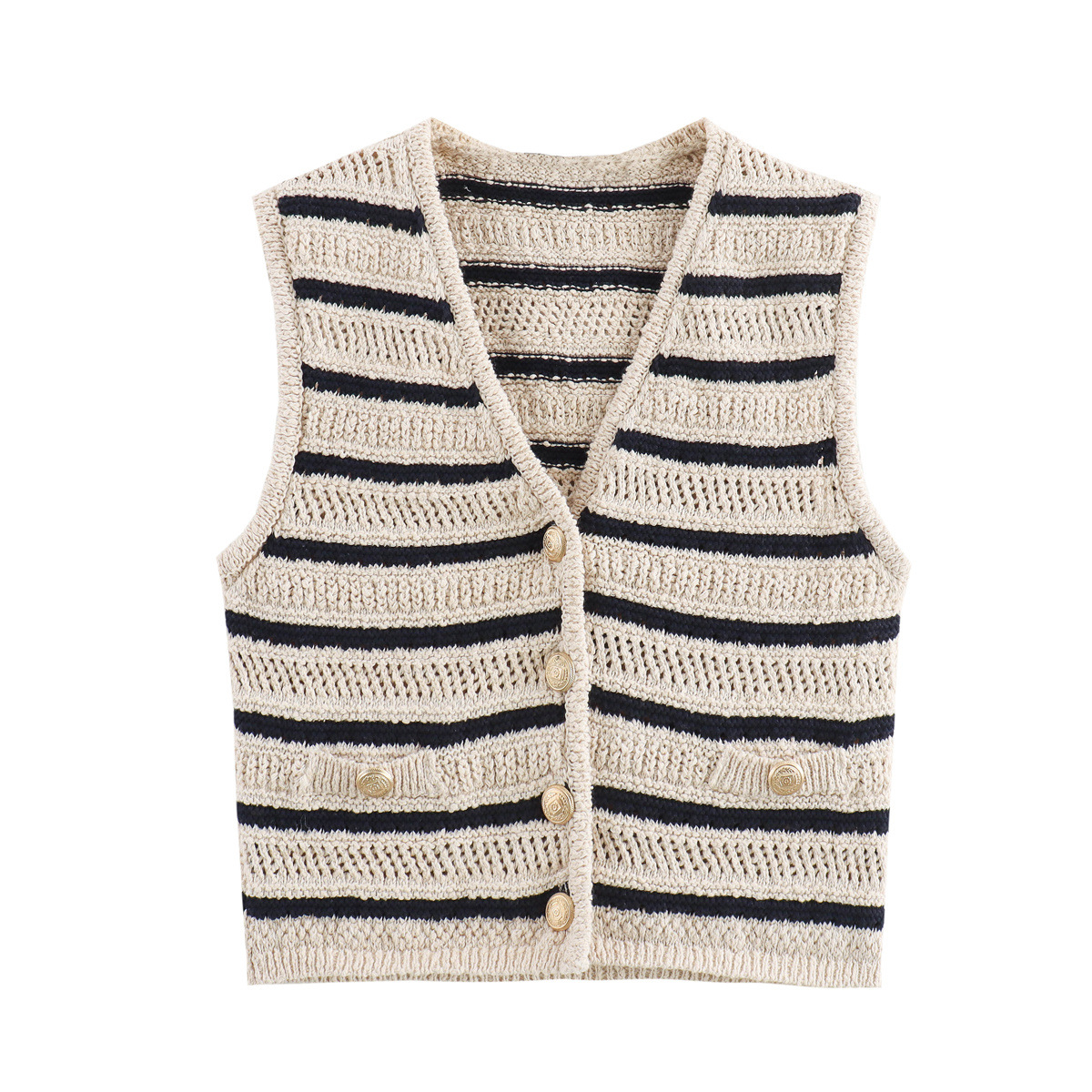 summer retro knitted vest