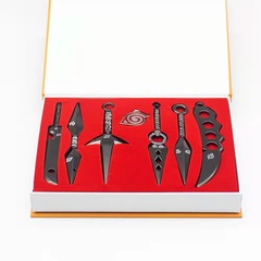 Naruto Weapon Little Ninja Kunai Set of 7 Pieces Gift Box Alloy Model, Factory Wholesale