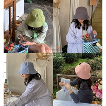 15色~cos在售同款低饱和度百搭纯色简约款渔夫帽防晒遮阳日常好搭