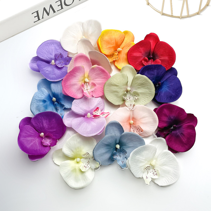 造花胡蝶蘭の花 DIYヘアアクセサリー ヘアピン フェイクフラワー DIYヘアピン 衣装アクセサリー デザートテーブル製作|undefined