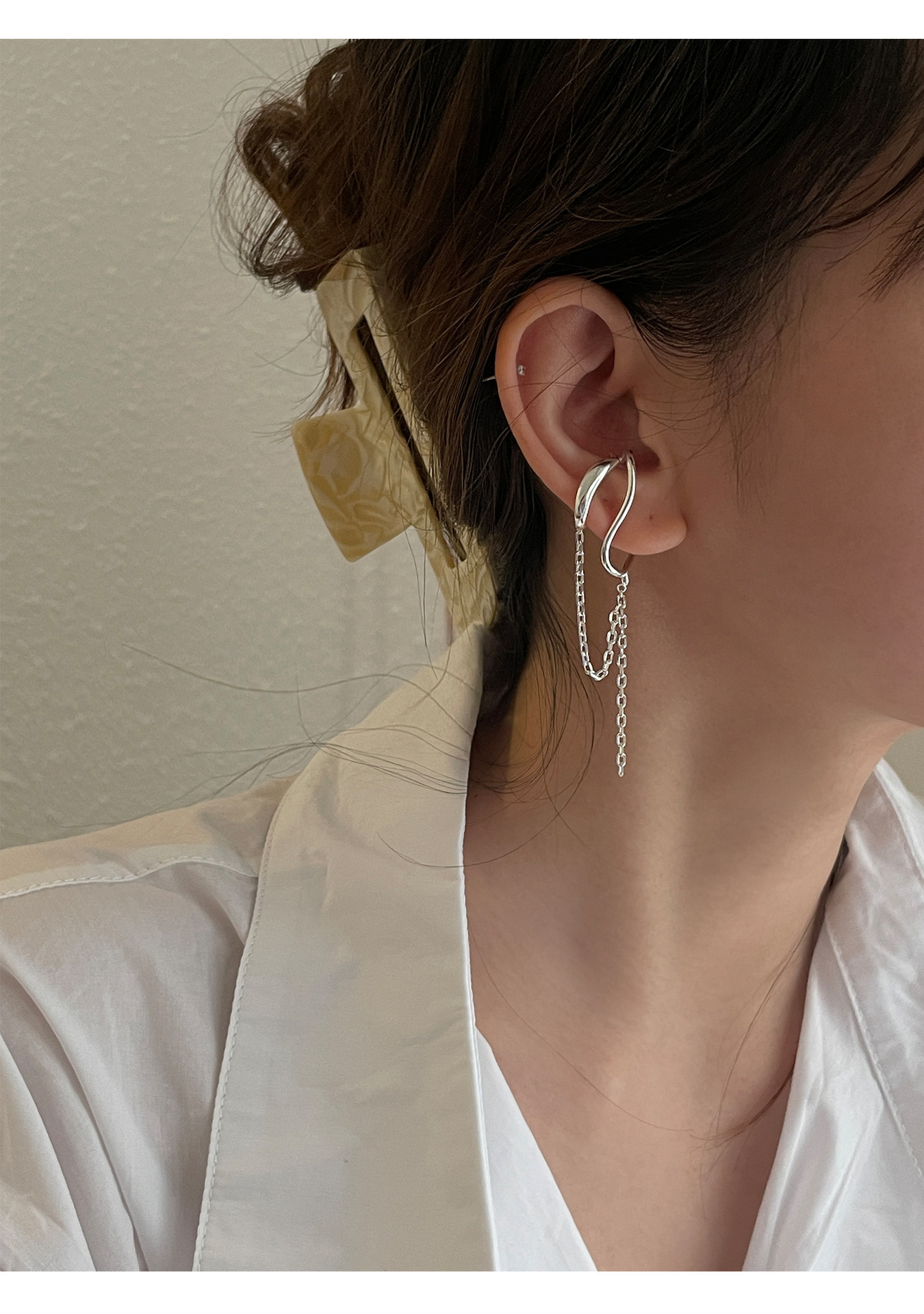 1 Pair Vacation Classic Style Solid Color Plating Copper Ear Cuffs display picture 1