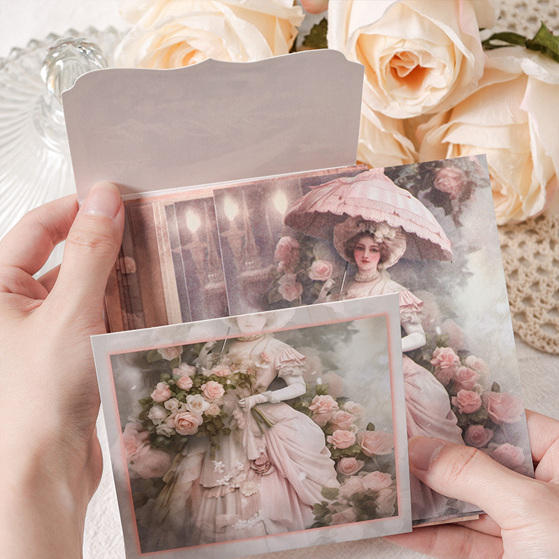Papel de flores de ensueño no adhesivo DIY retro cuaderno de mano papel de fondo decoración papel de fondo mensaje de nota