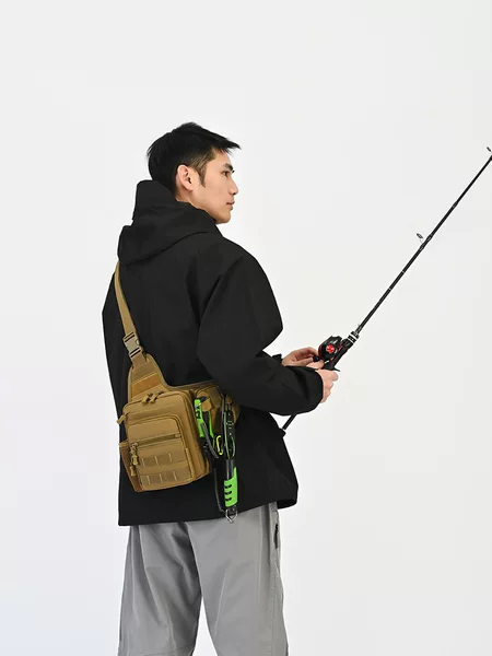 Cross-Border Single-Shoulder Crossbody Bag, Tactical Multi-Functional Sports Chest Bag, Casual Travel Storage Bag, Outdoor Cycling Water Bottle Bag