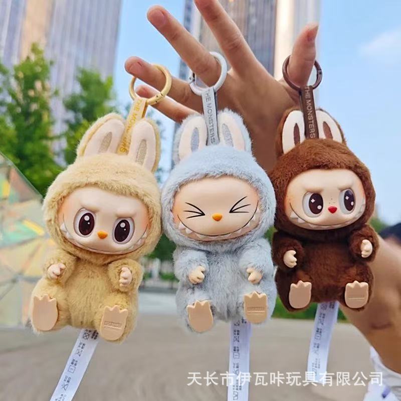 labubu泡泡玛特坐坐派对搪胶毛绒拉布布马卡龙二代盲盒潮流盲盒|undefined