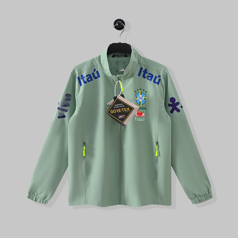 Brazil's Same Style Thin Windbreaker Neymar Training Jacket Men's and Women's National Football Team Windbreaker Jacket Brazil's Same Style Thin Windbreaker Neymar Training Jacket Men's and Women's National Football Team Windbreaker Jacket