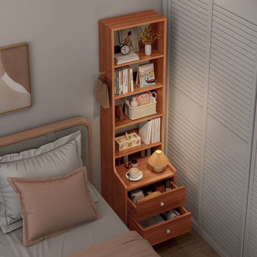 Bedside table simple modern bedroom bedside multifunctional solid wood color simple storage rack economical storage storage cabinet