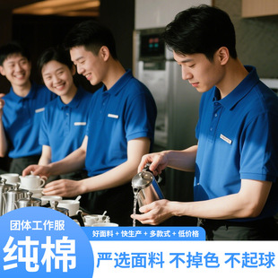 Work Clothes Custom Polo Shirts with Printed Logos Pure Cotton Work Clothes Short-Sleeved T-Shirts Custom-Made Work Clothes Custom-Made Embroider