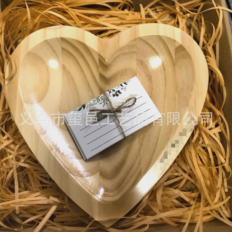 Cross-Border Wooden Heart-Shaped Bowl, Thanksgiving Niche Gift Crafts, Valentine's Day Heart-Shaped Bowl, High-Value Dinner Plate Cross-Border Wooden Heart-Shaped Bowl, Thanksgiving Niche Gift Crafts, Valentine's Day Heart-Shaped Bowl, High-Value Dinner Plate