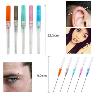 Disposable Catheter Puncture Needle Jewelry Tool Perforation Needle 50 Pieces in a Box Tattoo Puncture Tool with Catheter Puncture