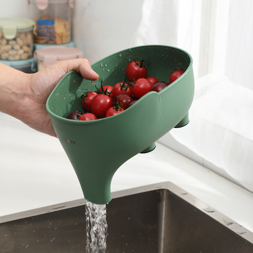 Drain Basket Kitchen Multifunctional Sink Filter Mesh Household Vegetable Fruit Washing Basket Influent Elephant Drain Basket
