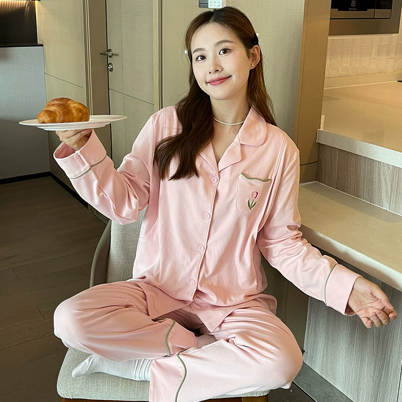 Одежда для родов Хлопчатобумажная осенняя зимняя пижама для беременных дородовая одежда для беременных послеродовая одежда для кормления