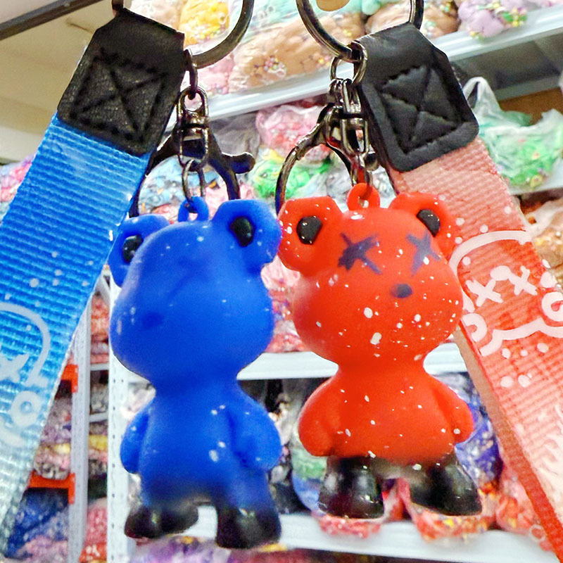 Gradient Star Bear Keychain Doll Pendant PVC Chameleon Bear Cute Cartoon Couple Bag Pendant Chain Gradient Star Bear Keychain Doll Pendant PVC Chameleon Bear Cute Cartoon Couple Bag Pendant Chain