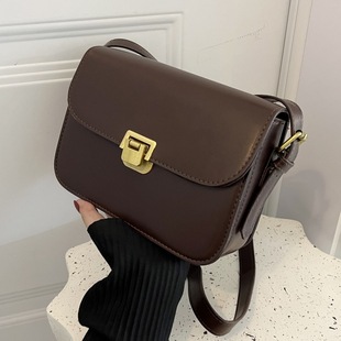 Temperament Women's Bag Women's 2025 New Versatile Fashion Simple Crossbody Bag Retro Style Single Shoulder Small Square Bag