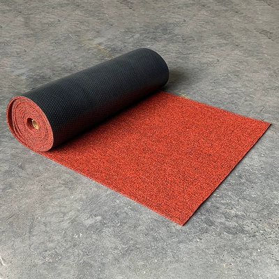 Cuttable Wire Loop Mat Rolls, Universal Car Wire Loop Mats, Plastic Wire Loop Carpet Floor Mats for Doorways (Universal Foot Pad) - blackish-red-14mm-thick-129-m