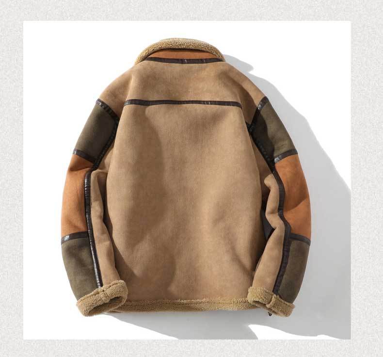 Herrjacka i stor storlek med päls och varmt sammetsfoder_voghion.com