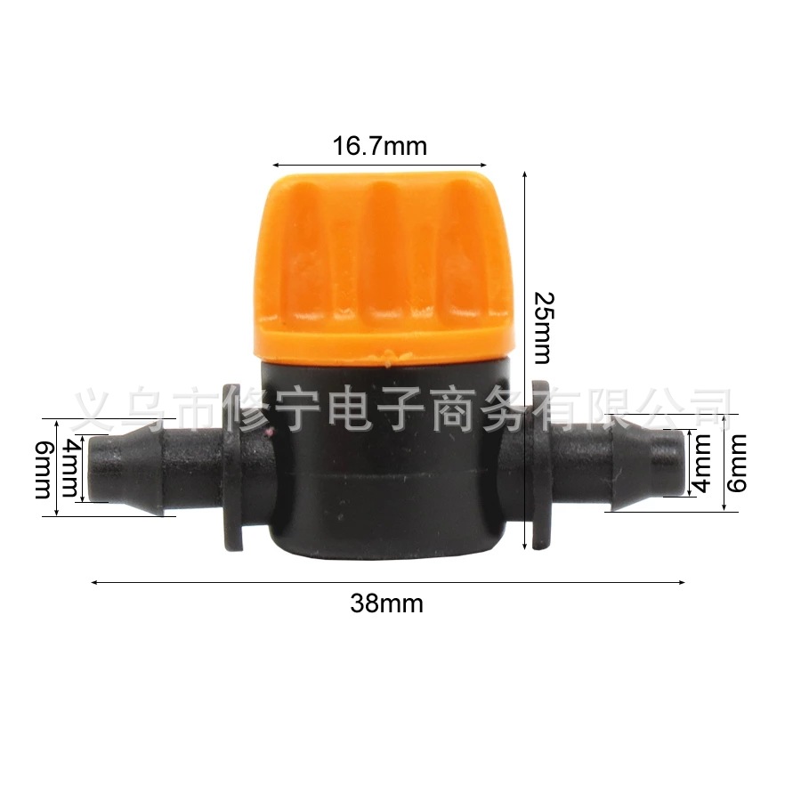47 tubo de lana doble púas mini válvula 4/7 tubo de lana Válvula de interruptor recto balcón patio micro spray de riego por goteo conector