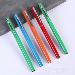 Colorful Metal Signature Pen Kidsren's Holiday Gift Pen Engraved Logo Cap Ball Pen Student Writing Gel Pen