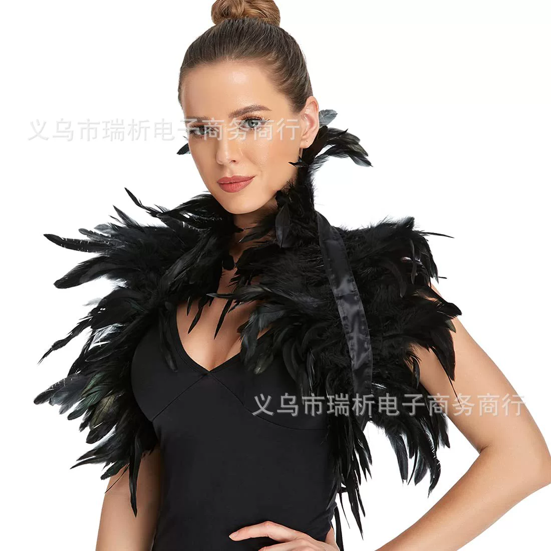 Перо шаль жилет поддельный воротник для взрослых Хэллоуин Рождественский бал
