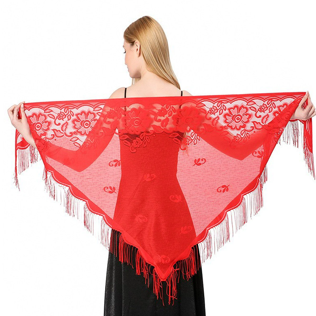 Новый Кружева треугольник шаль невесты свадебное платье банкет шаль треугольник шарф женский трансграничный оптом