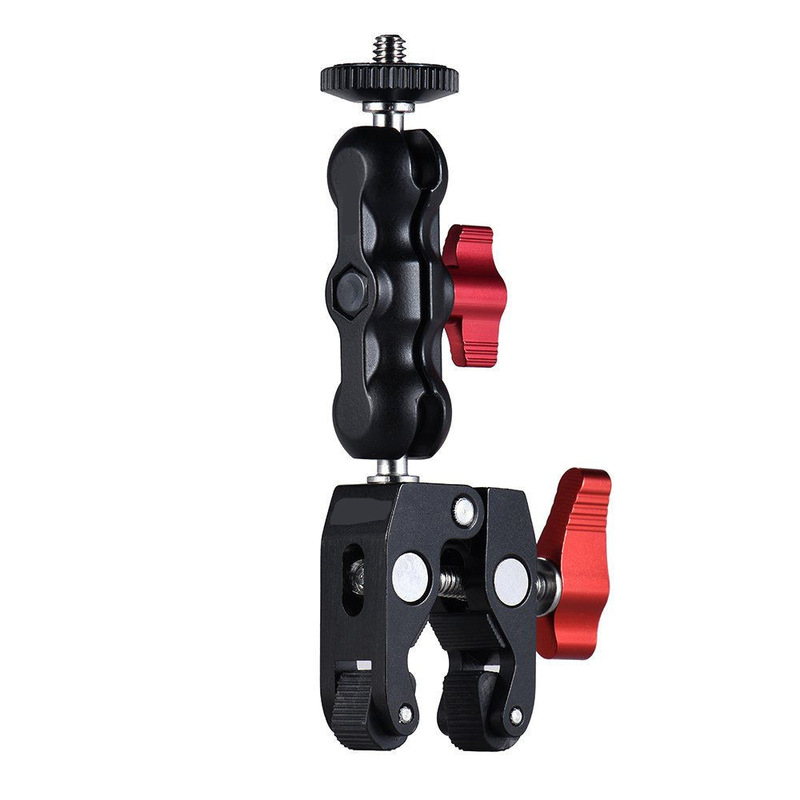 Custom monitor magic arm camera extension rod pea red crab clamp live desktop phone holder Custom monitor magic arm camera extension rod pea red crab clamp live desktop phone holder