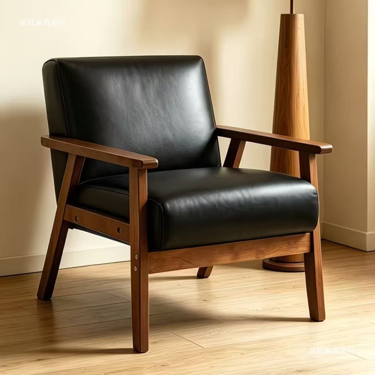 Nordic solid wood sofa chair for office, hotel, homestay, business reception, bar, cafe, milk tea shop table and chair set
