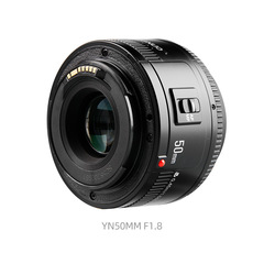 永諾50mm定焦点レンズはキヤノンの小さい痰を適用します。1.8大絞りe口の人は一眼レフカメラの黒色に似ています。