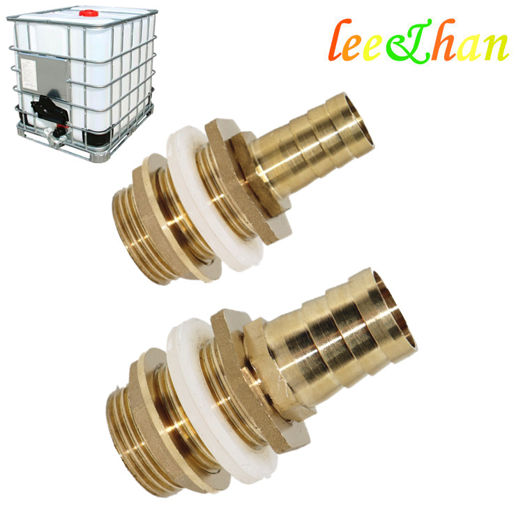 跨境黄铜底座接头奶嘴接头塑料水桶接头法兰底座3/4寸6分黄铜接头