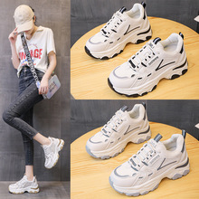时尚内增高老爹鞋2024春夏秋新款网面透气百搭爆款休闲运动鞋女鞋