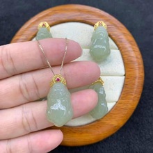 厂家批发 天然和田玉貔貅吊坠 925银扣头镶嵌 无杂裂 直播爆款