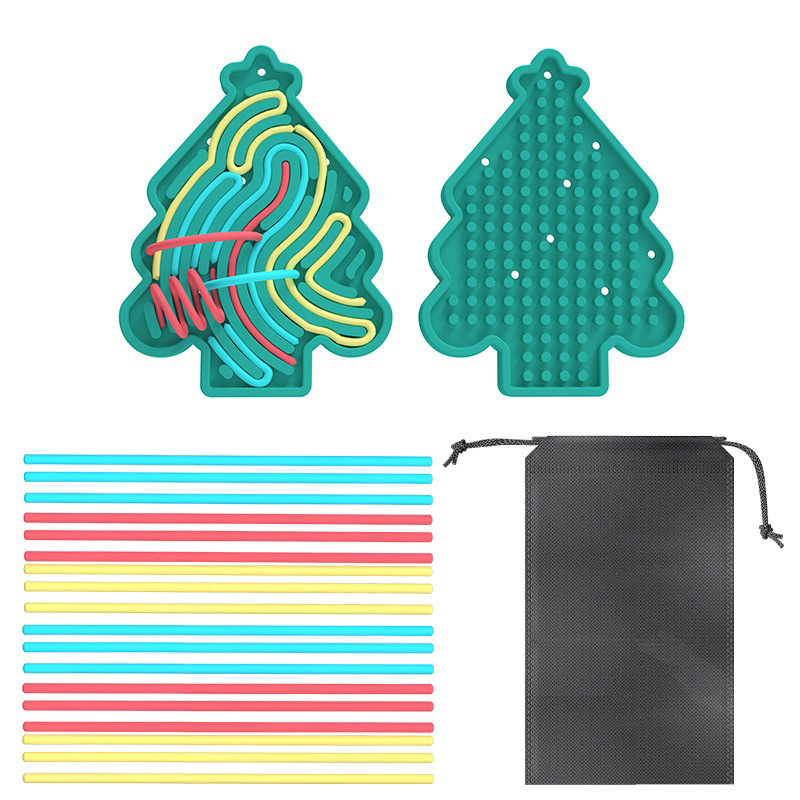 Amazon Hot Sale Sensory Activity Board Silicone Grado Alimentos Descompresión Junta Niños Puzzle Navidad Serie Regalos