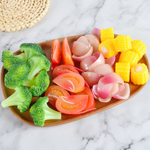 仿真食物蔬菜模型迷你蒜瓣豆腐番茄玉米豆芽食玩菜品摄影道具摆件