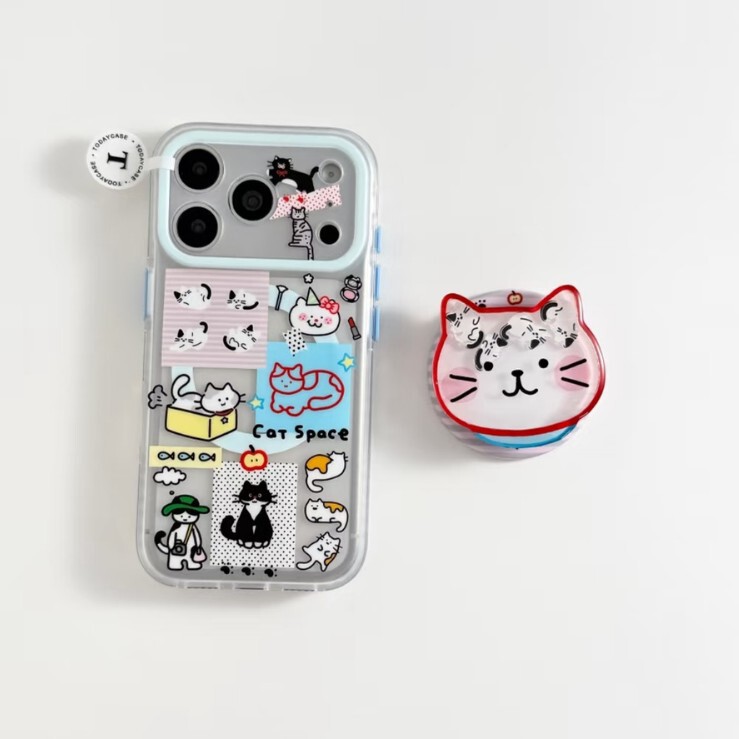 Cute cat daily life collage suitable for Apple 17 Pro, double-layer iPhone 16 magnetic 15 transparent phone case Cute cat daily life collage suitable for Apple 17 Pro, double-layer iPhone 16 magnetic 15 transparent phone case