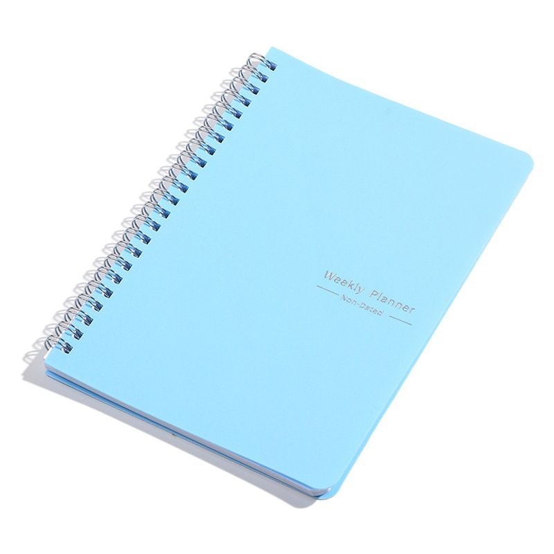 Transfronterizo amazon inglés planificador semanal A5 auto-llenado calendario semanal Inglés bobina cuaderno al por mayor