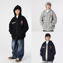 男童加绒卫衣2025冬季新款儿童时尚连帽外套帅气男宝宝拉链开衫潮