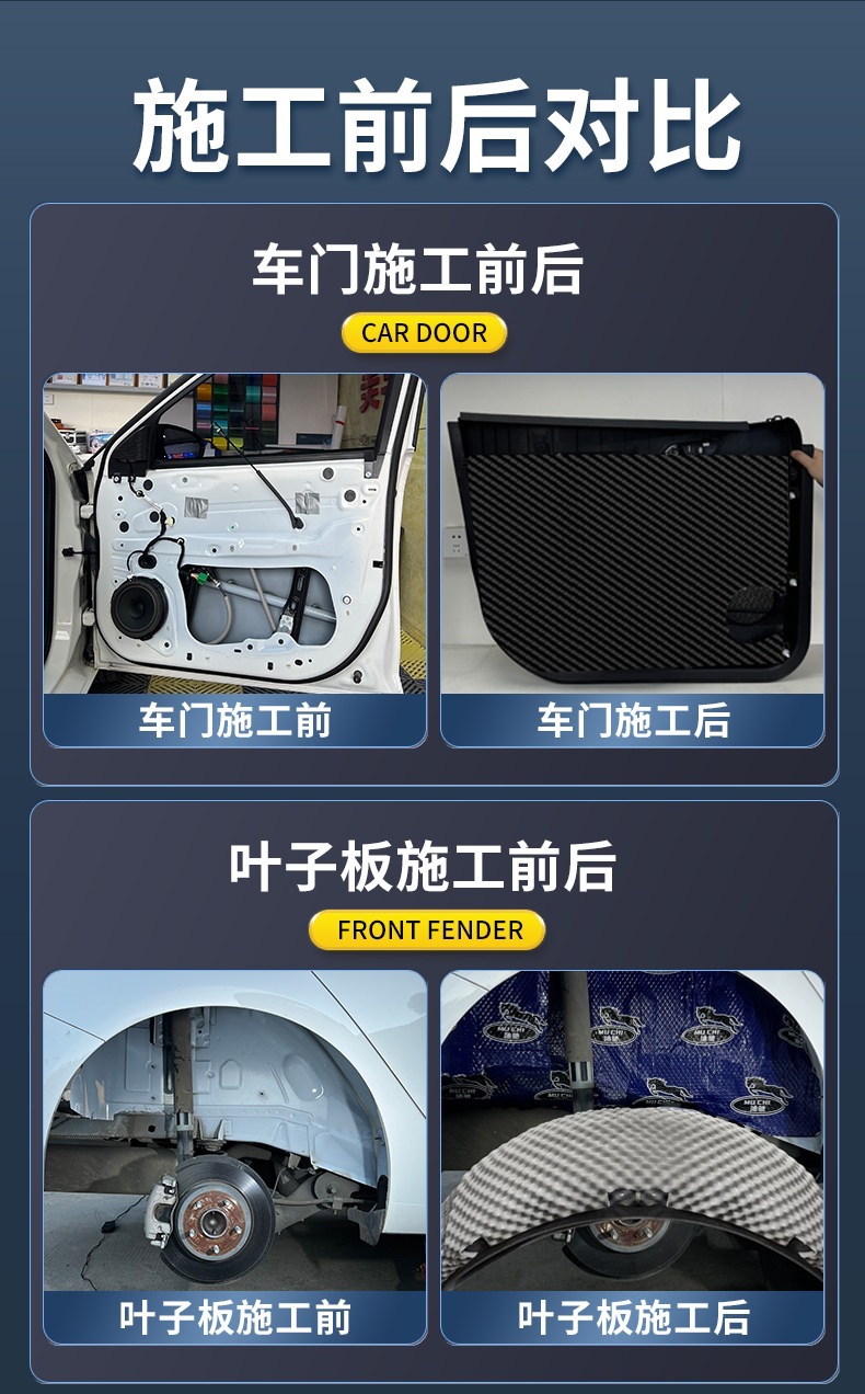 Suitable for car soundproofing foam, wave-shaped egg foam, self-adhesive, for all car doors, trunks, tires, fenders, and interior lining