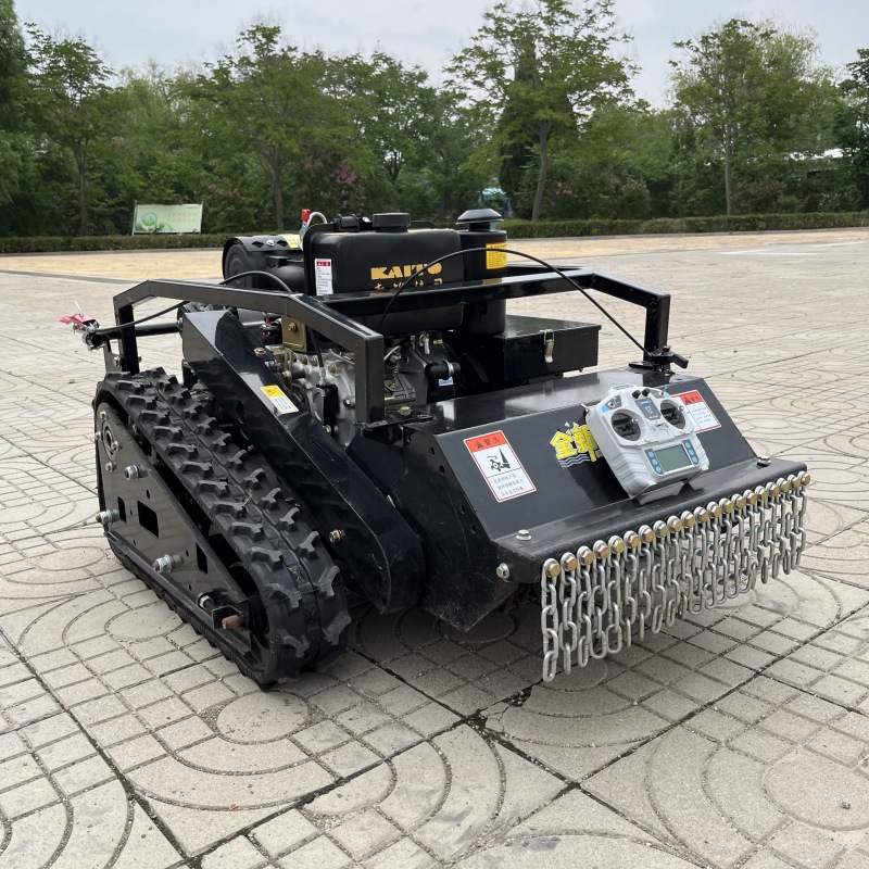 远程控制遥控果园打草机 人机分离草坪修剪机 小型汽油动力割草机