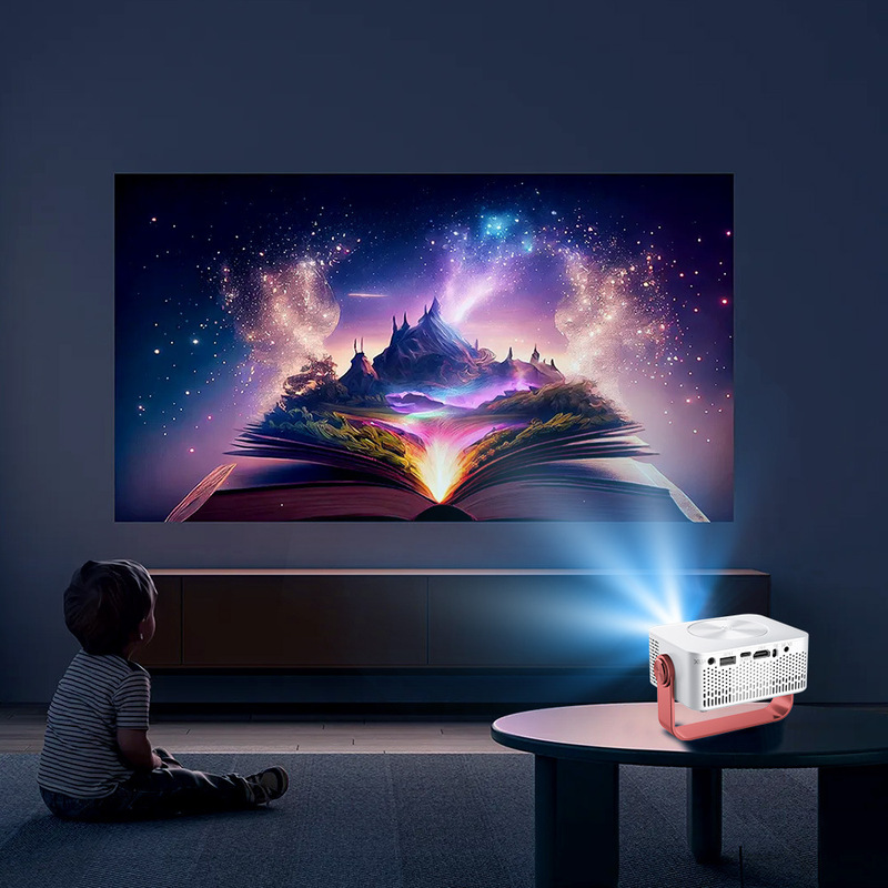 越境販売のプライベートブランドプロジェクター、家庭用高画質ポータブル、1080p対応、モバイルバッテリー駆動、長時間再生、越境で人気商品|undefined