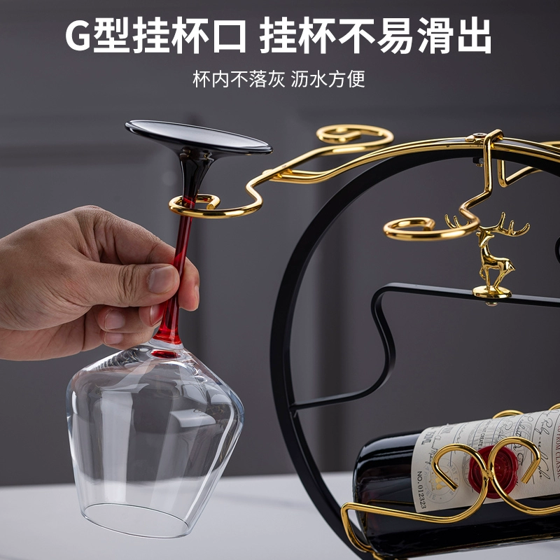 ✅Red wine rack ornaments light luxury red wine glass rack upside down new style goblet creative storage rack diagonal rack